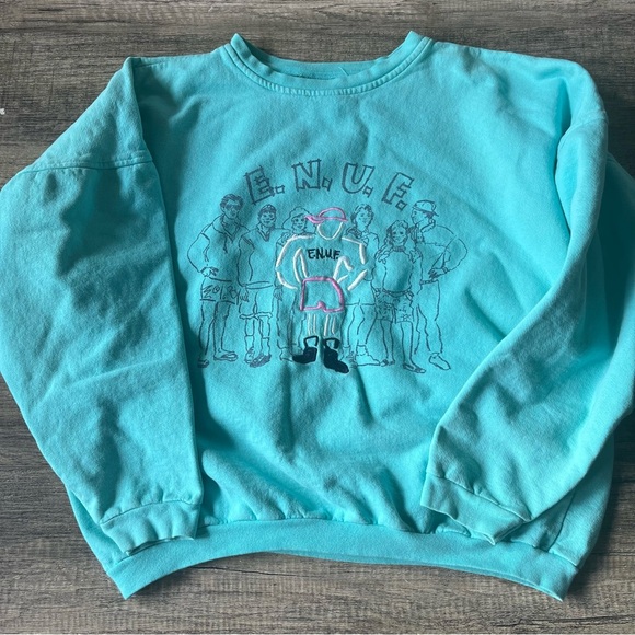 Vintage 1990s E.N.U.F Embroidered Crewneck Sweatshirt Made In USA Size M - Picture 12 of 12